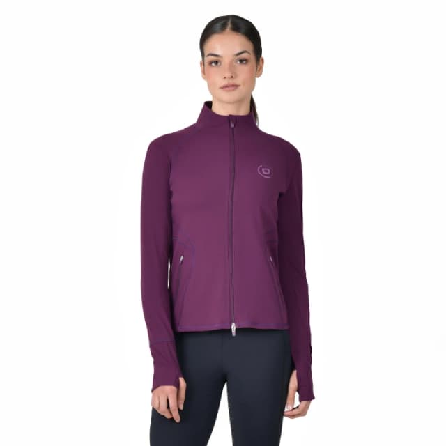 Dublin Womens Versatile Multi-Way Stretch Long Sleeve Full Zip Equestrian Jacket Purple Violet female 8 (XS)