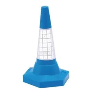 Slingsby Coloured Cones With Reflective Sleeves, 50cm High Blue