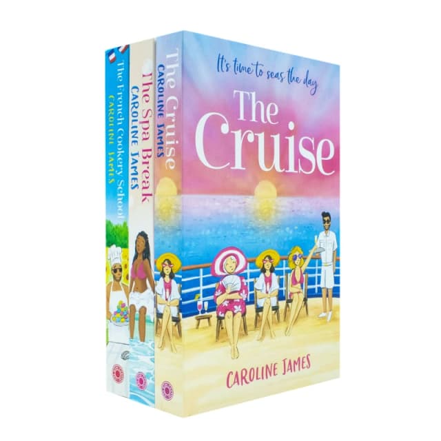 Caroline James 3 Book Collection The French Cookery School The Cruise The Spa Break Caroline James Books