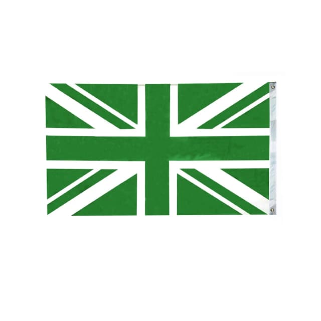 Shatchi Union Jack Flag Green 5x3ft With Eyelets Multi