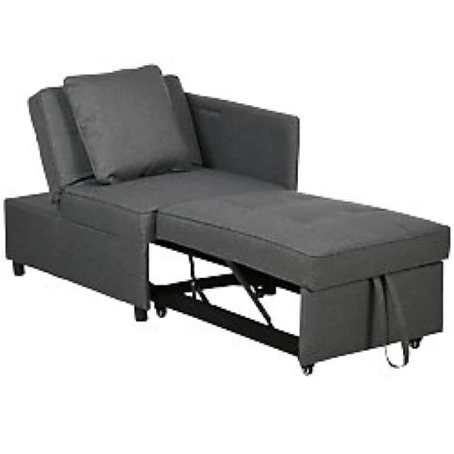 Outsunny 2 Pieces Rattan Sun Loungers w/ Padded Cushion for Poolside Dark Grey 841-004V72CG