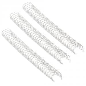 Fellowes Wire Binding Element 14.3mm White Pack of 100 53274