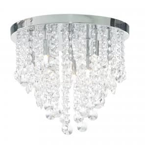 Litecraft Diego 9Lt Chrome Ceiling Light
