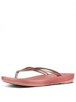 FitFlop Fitflop Iqushion Ergonomic Flip flops Mirror Rose Gold Size 3 Women