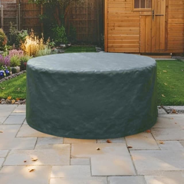 Home Source Duracover 140Cm Heavy Duty Waterproof & Uv Resistant Small Round Outdoor Patio Furniture Cover