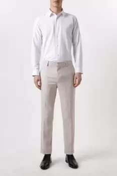 Slim Fit Pink Slub Suit Trousers