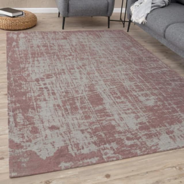 The Rugs Carina Collection Rugs In Pink 6920P Non-Slip Machine Washable