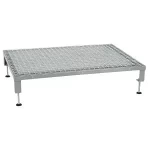 Fort Adjustable Steel Work Platform 300 x 610 x 1210 Mesh Light Grey