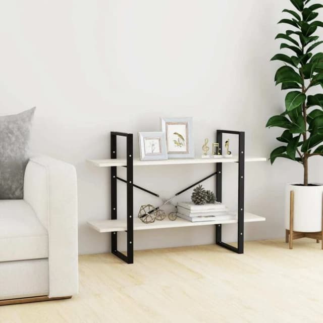 VIDAXL Vidaxl - 2-Tier Book Cabinet White 100x30x70cm Solid Pine Wood 8720286567630