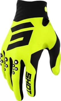 Shot Contact Motocross Gloves, black-yellow, Size 2XL, black-yellow, Size 2XL