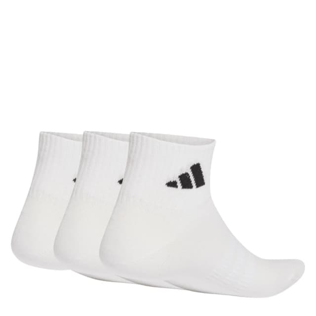 adidas Thin And Light Ankle Socks 3 Pairs White/Black unisex 13 - 14.5