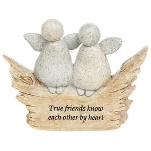 Pebble Art Angel True Friends Ornament