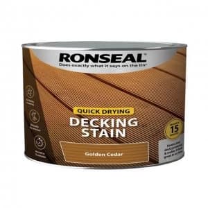 Ronseal Quick Drying Decking Stain Golden Cedar 2.5 litre