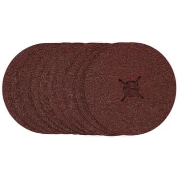 68628 Fibre Sanding Discs, 125mm, 36 Grit, (10 Pack) - Draper