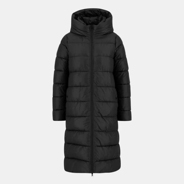 Barbour International Womens Olivios Lightweight Hooded Long Puffer Jacket Black female 16 (XL)