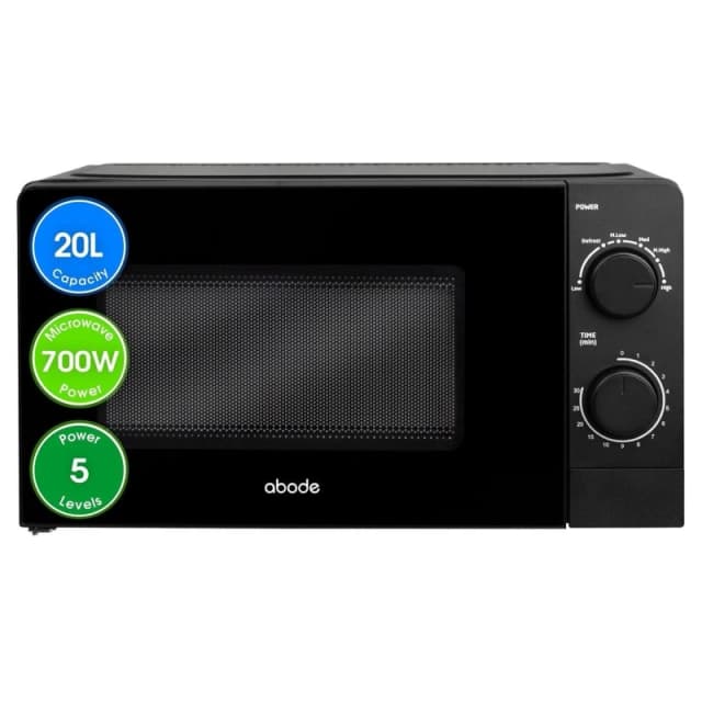 ABODE AMM2005B Compact Solo Microwave - Black 5056233836195