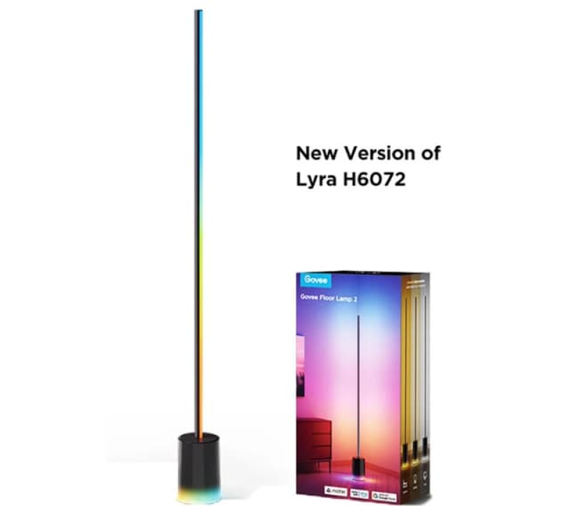 GOVEE RGBICWW Smart Cylinder Floor Lamp - White 6974316999232