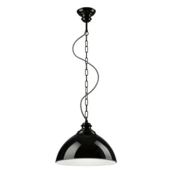 Lamkur Lighting - Dome Pendant Ceiling Lights Black, 1x E27