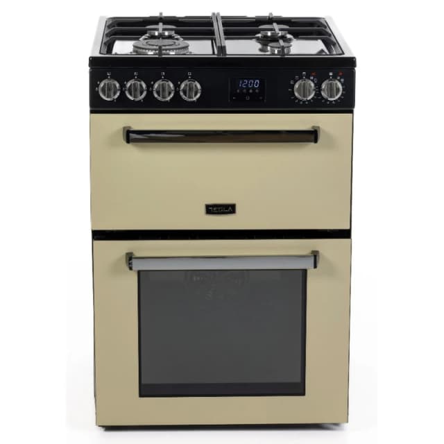 Tesla TMRDF60C 60cm Freestanding Dual Fuel Cooker - CREAM TMRDF60C