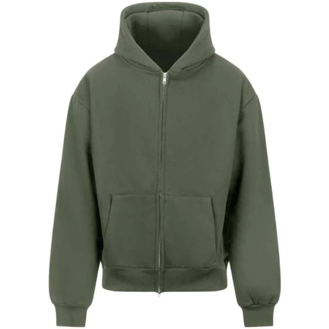 AWDis AWDis Men Signature Heavyweight Oversized Full Zip Hoodie in Green Size: X-Small Green XS Male 5063693806910