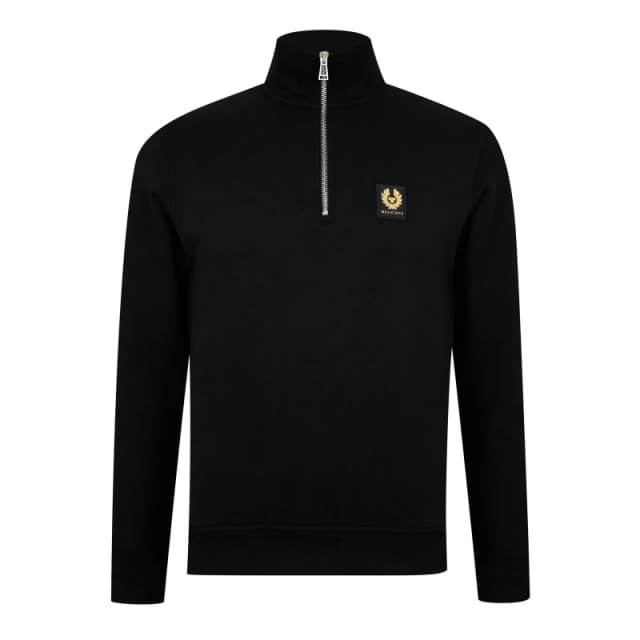 Belstaff Quarter Zip Sweatshirt Black male 3XL