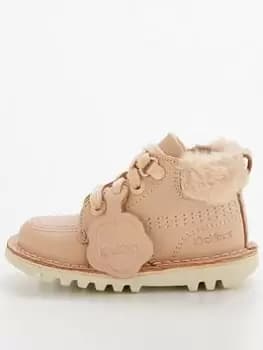Kickers Kick Hi Winter Boot - Beige, Beige, Size 10 Younger