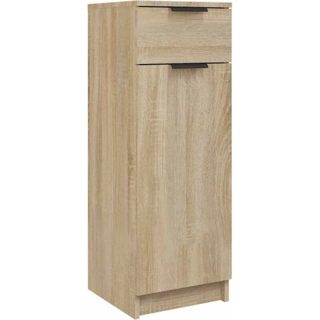 Vidaxl Bathroom Cabinet Sonoma Oak 32X34X90 Cm Engineered Wood, Brown 811289