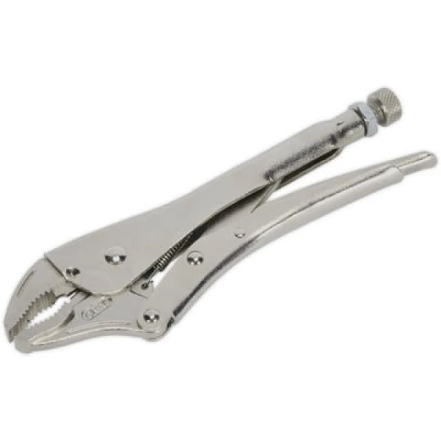 Loops 230mm Locking Pliers - Curved Deeply Serrated 45mm Jaws - Hardened Teeth Multi