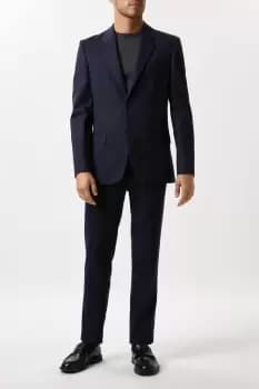 Mens Slim Fit Blue Marl Jersey Blazer