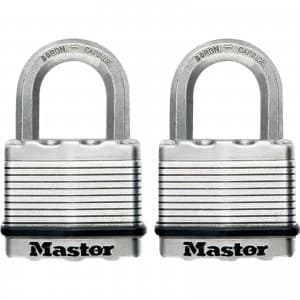 Masterlock Excell Laminated Steel Padlock Pack of 2 Keyed Alike 50mm Standard