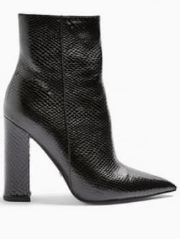 Topshop Harri Point Toe High Heel Boots - Black