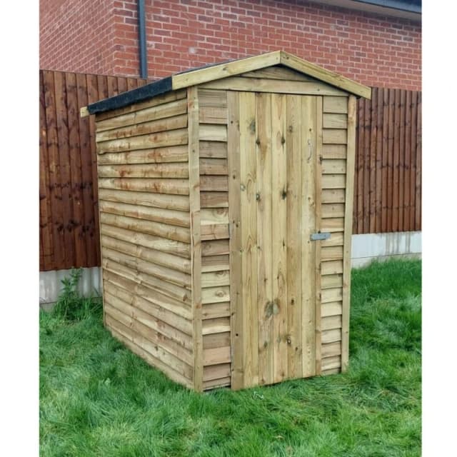 Churnet Valley Garden Furniture Ltd 6 X 4 Feet Budget Garden Shed - Timber - L122 X W180 X H210 Cm