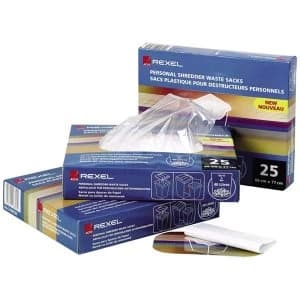 Rexel AS3000 175L Shredder Waste Sacks Pack of 100 Waste Sacks