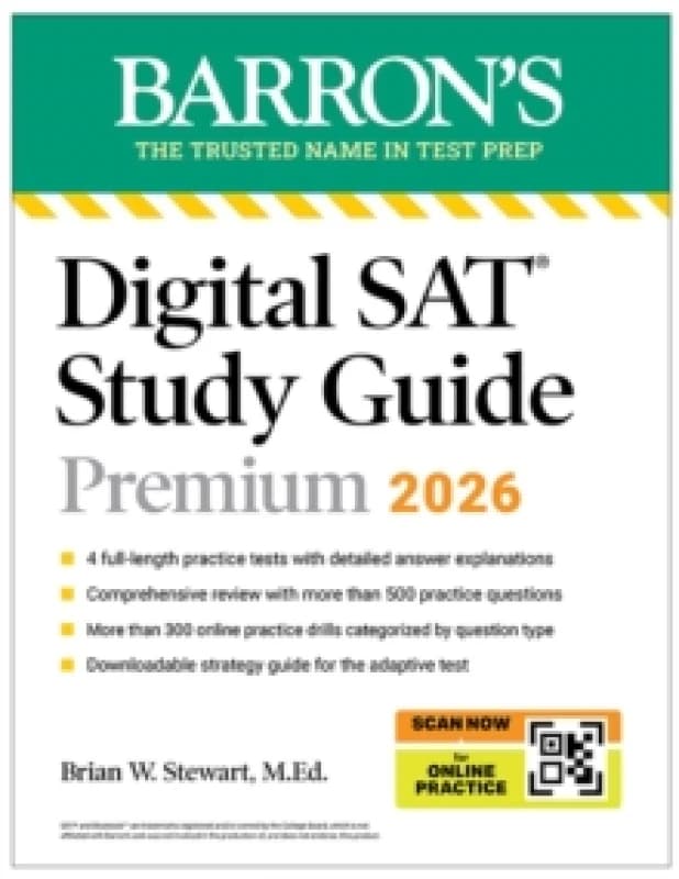 Digital SAT Study Guide Premium, 2026: 3 Practice Tests + Comprehensive Review + Online Practice Paperback / softback