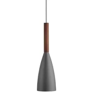 Pure Dome Pendant Ceiling Light Grey, E27