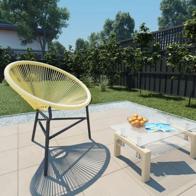 VIDAXL Garden Acapulco Chair Poly Rattan Beige vidaXL 8720286150016