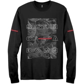 System Of A Down - Eye Collage Unisex Large T-Shirt - Black