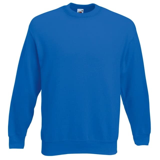 Fruit Of The Loom Fruit of the Loom Men Classic 80 20 Set-in Sweatshirt in Royal Size: Small Royal S Male 5063470951154