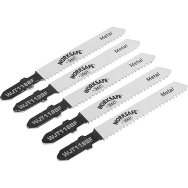 Loops 5 PACK 55mm Bi-Metal Jigsaw Blade - 12 TPI - Wavy Set Teeth - Metal Saw Blade Multi