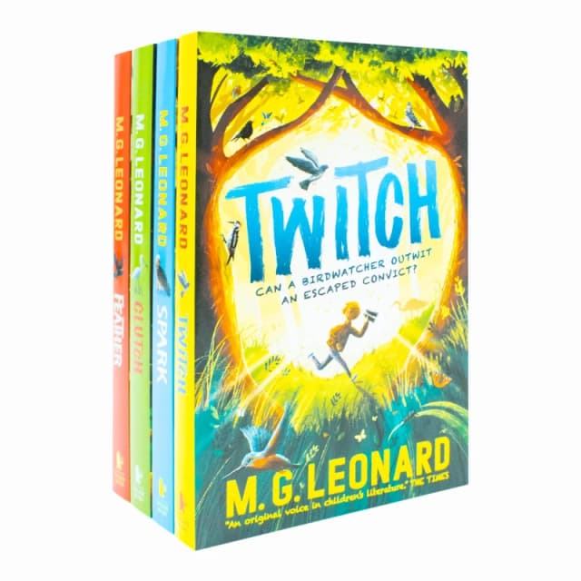 The Twitchers Series 4 Books Collection Set (Twitch, Spark, Clutch & Feather) M. G. Leonard Books