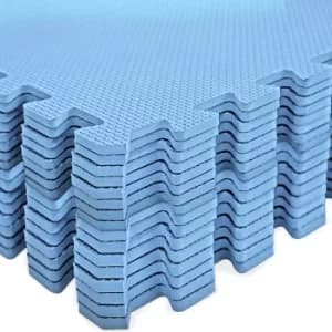 Floor Protection Mat 16Pcs Blue 45x45cm