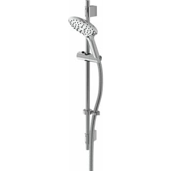 Casino Shower Kit with Large 3 Function Push Button Handset Easy Clean Hose - Chrome - Bristan