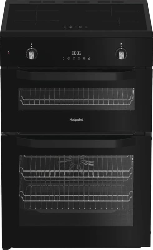 Hotpoint HDE6IDC2B1 Double Oven Electric Cooker with Induction Hob - Black - A/A Rated