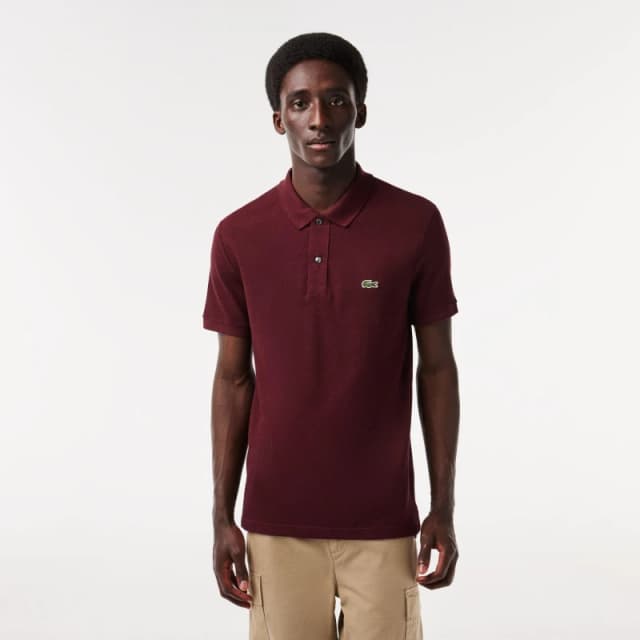Lacoste Short Sleeve Logo Polo Shirt Vine Chine male XS