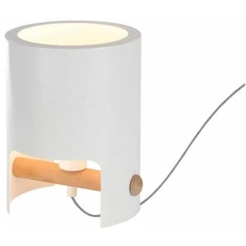 Table lamp Cube Tall 1x40W, white Metal / Wood