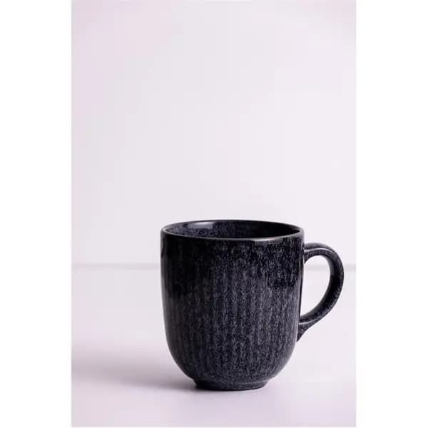 Mason Cash Reactive Linear Black Mugs x4 Mugs 400ml Black 80367803001