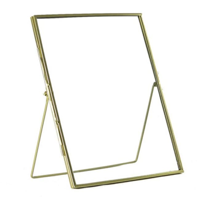Nicola Spring Standing Metal Photo Frame - 8" X 10" - Gold - Picture Frame Freestanding Frame Display Poster Frame