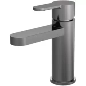 Arvan Brushed Gunmetal Mono Basin Mixer Tap with Push Button Waste - ARV705 - Brushed Gun Metal - Nuie