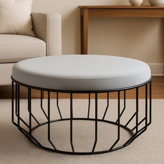 Orsina Hayes Round Cage Style Metal Stool