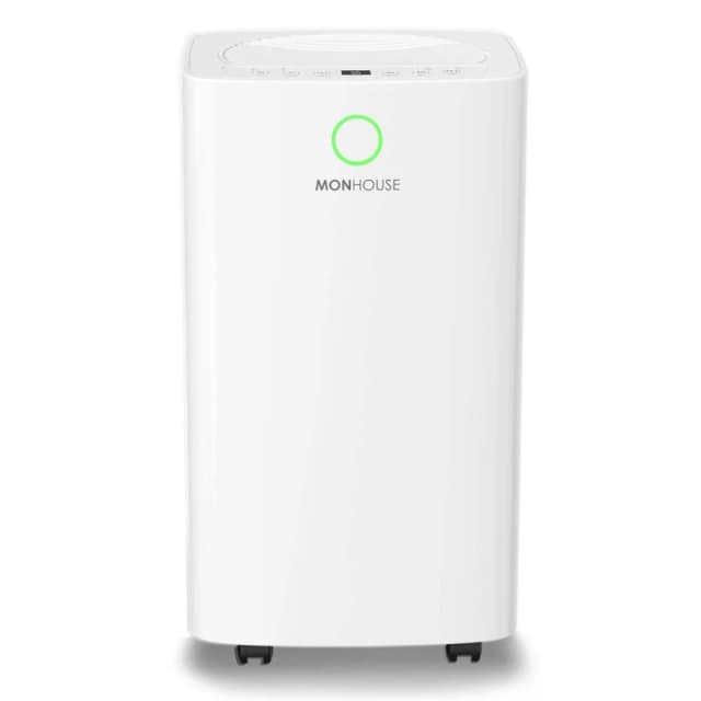 MONHOUSE 12L/Day Digital Dehumidifier - Sleep Mode 24HR Timer Portable Quiet in White White Unisex